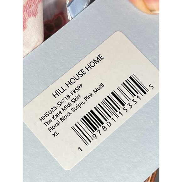 HILL HOUSE Sz XL 2pc Kate Midi Skirt Clara Crop Top Set Floral Block Stripe NWT - Picture 11 of 13